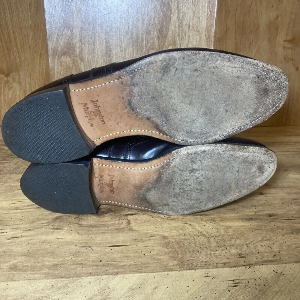 Johnston & Murphy Optima Wingtip Oxford Dress Shoes 22-2923 USA Men's 9.5 D‎